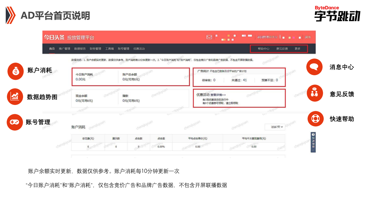 快手推廣賬戶AD平臺(tái)首頁(yè)說(shuō)明