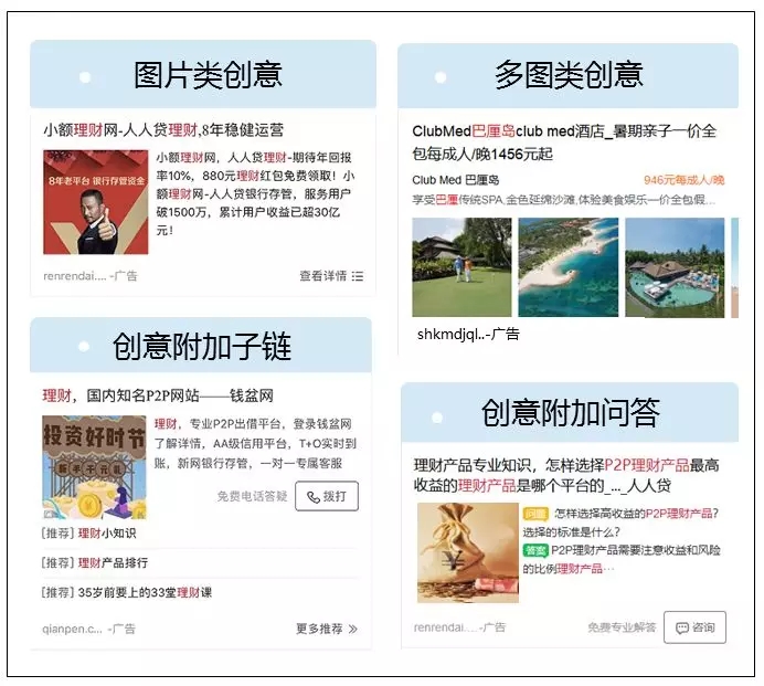 360搜索推廣展現樣式
