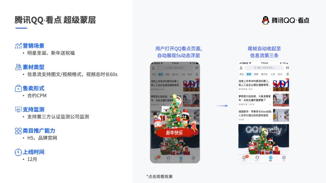騰訊看點超級蒙層