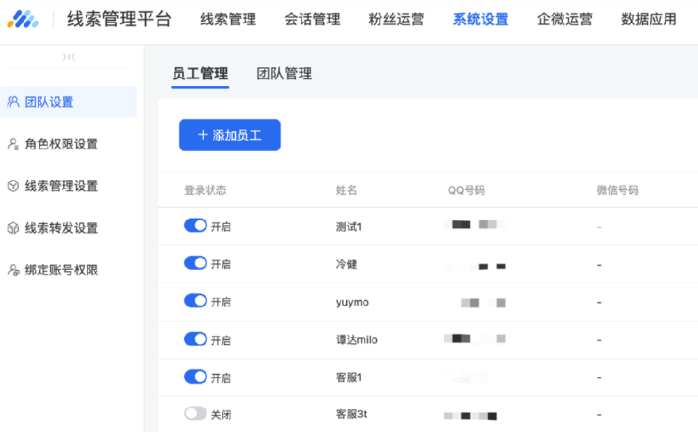 請檢查“系統設置”-“團隊設置”-“員工管理”模塊，確保員工列表中沒有非廣告主的人員擔任超級管理員及普通管理員角色。