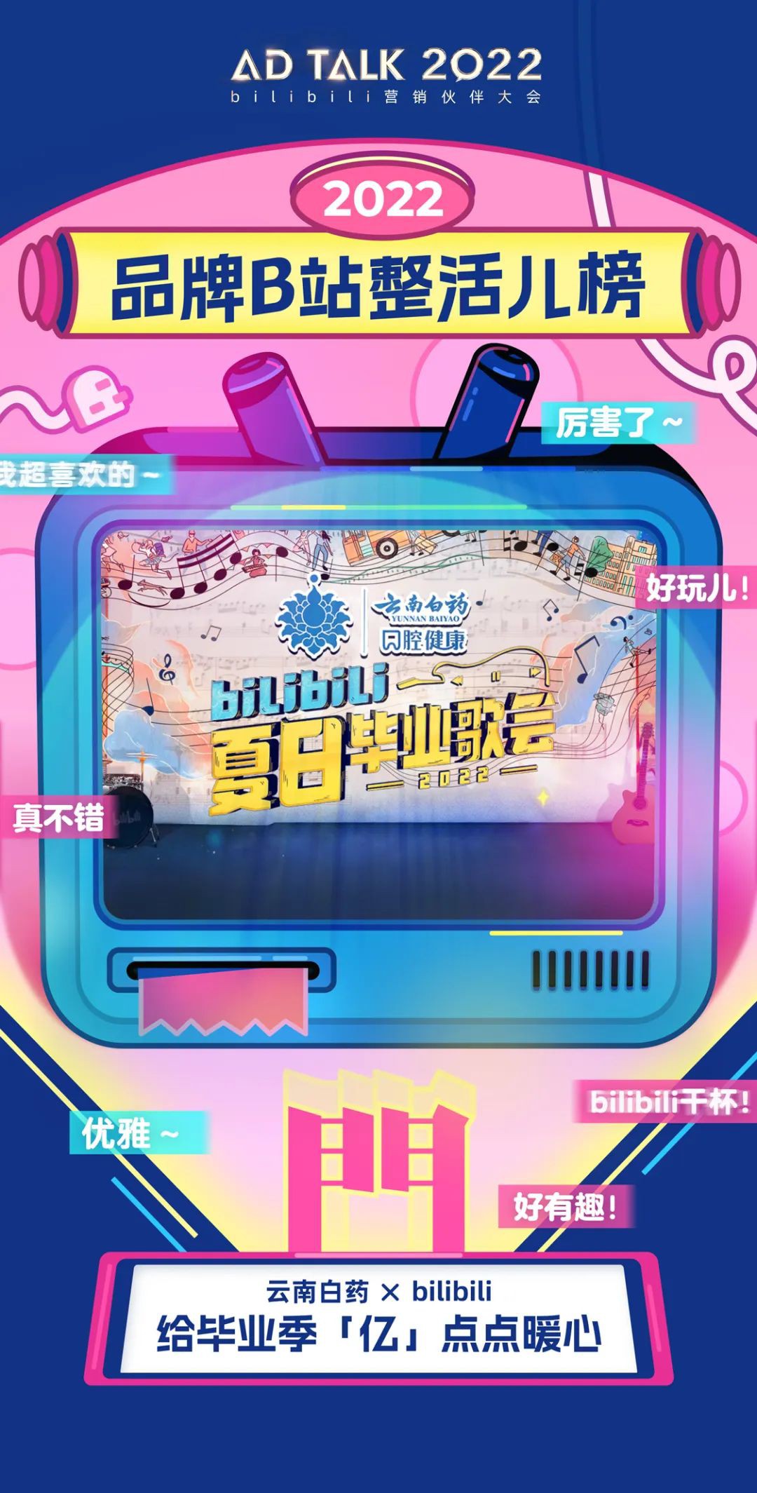 音樂營銷是長尾效應最明顯的營銷手法之一，而想要治愈年輕人并沒有那么容易。但云南白藥這次的營銷策略并非堆砌商業元素，而是給予了足夠寬廣的創作空間，使最終的成品柔軟樸實，成功實現了情感賦能，既詮釋了自己的主張和理念，也為不容易的2022年帶來了暖心的感動。