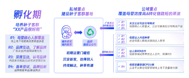 孵化期：品牌年度GMV規模在1-5億，或私域占比生意<5%