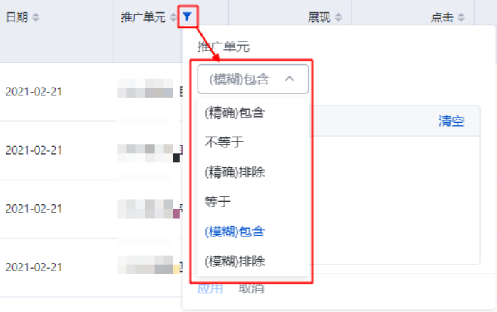 文本類型的指標