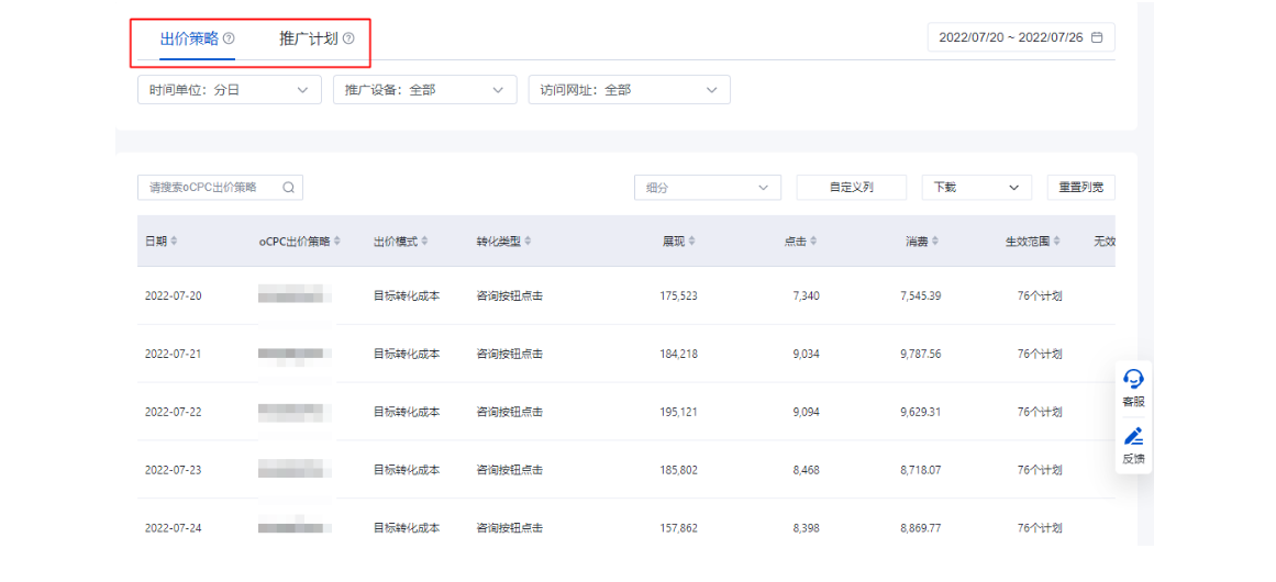 oCPC數據報告功能增強