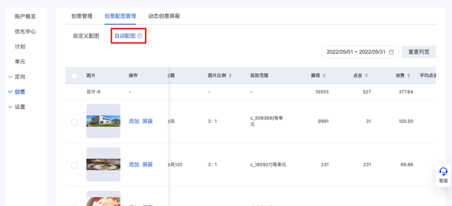 “自動配圖”