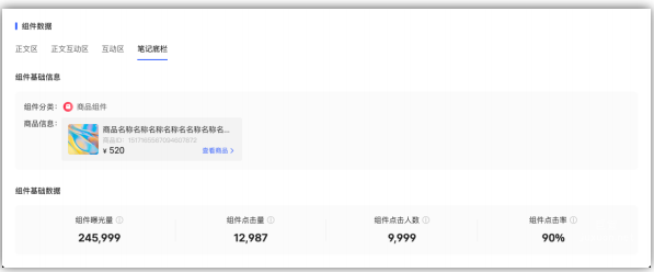 小紅書廣告推廣查看組件數據