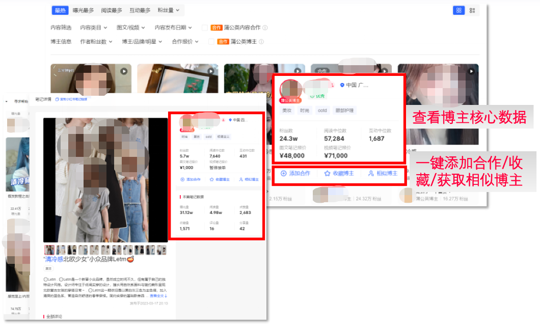 小紅書查看博主核心數據