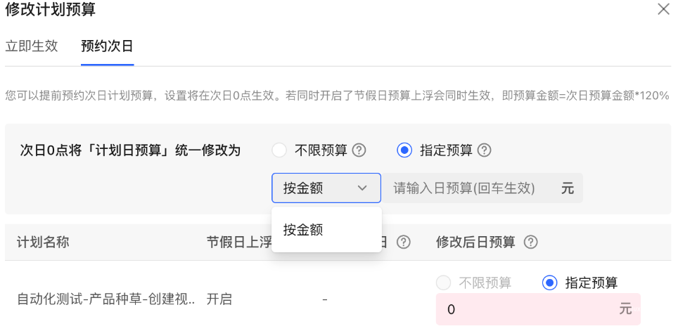 小紅書廣告按金額指定預算