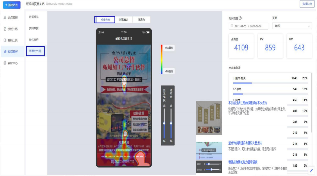 vivo廣告頁面熱力圖點(diǎn)擊分布