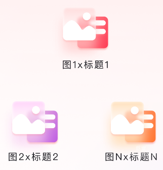 每個創(chuàng)意只有一張圖片和一個標題