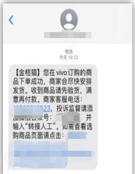 vivo廣告金桔貓訂單通知