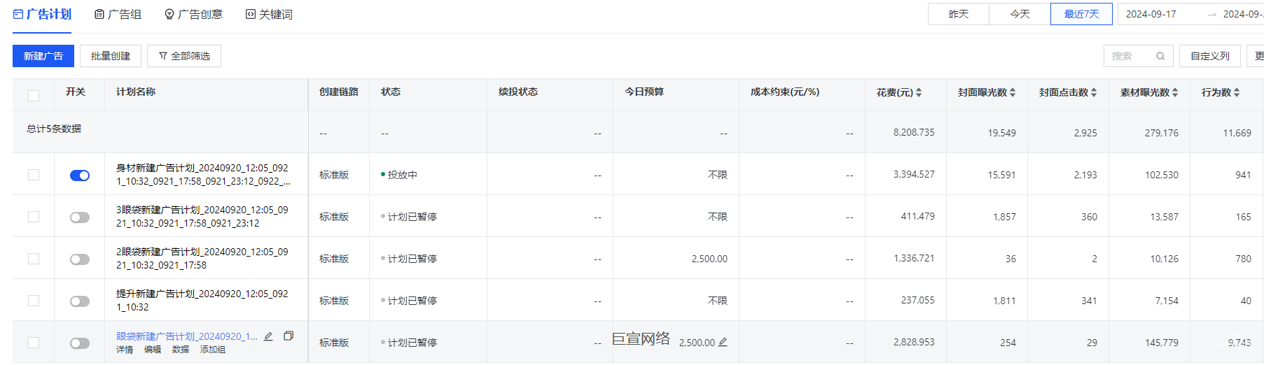 快手廣告投放數(shù)據(jù)